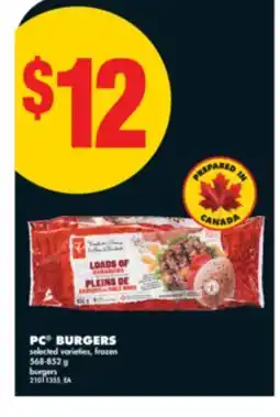 No Frills PC BURGERS, 568-852 g offer