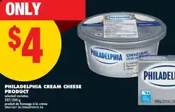 No Frills PHILADELPHIA CREAM CHEESE PRODUCT, 227/250 G offer
