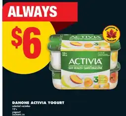 No Frills DANONE ACTIVIA YOGURT, 12'S offer