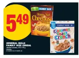 No Frills GENERAL MILLS FAMILY SIZE CEREAL, 475-778 g offer