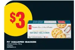 No Frills PC SCALLOPED CRACKERS,, 185 g offer