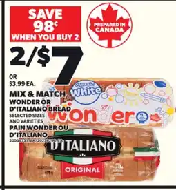 Independent Grocer WONDER OR D'ITALIANO BREAD offer
