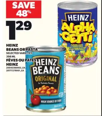 Independent Grocer HEINZ BEANS OR PASTA, 398 ML offer