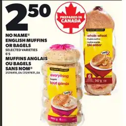 Independent Grocer NO NAME ENGLISH MUFFINS, 6'S offer
