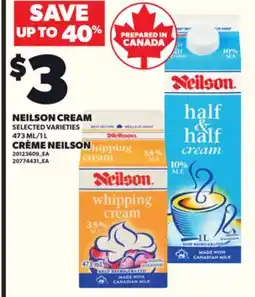 Independent Grocer NEILSON CREAM, 473 ML/1 L offer