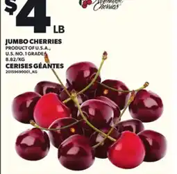 Independent Grocer JUMBO CHERRIES offer