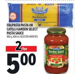 Metro ITALPASTA PASTA OR CATELLI GARDEN PASTA SAUCE offer