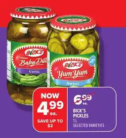 Metro BICK'S PICKLES offer