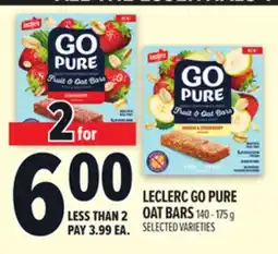 Metro LECLERC GO PURE OAT BARS offer