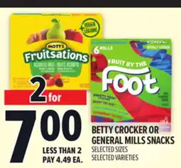 Metro BETTY CROCKER OR GENERAL MILLS SNACKS offer