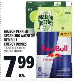 Metro MAISON PERRIER SPARKLING WATER OR RED BULL ENERGY DRINKS offer