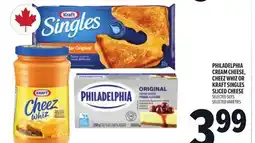 Metro PHILADELPHIA CREAM CHEESE, CHEEZ WHIZ OR KRAFT SINGLES SLICED CHEESE offer