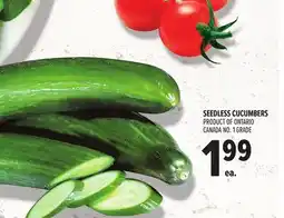 Metro SEEDLESS CUCUMBERS offer