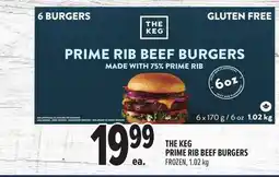 Metro THE KEG PRIME RIB BEEF BURGERS offer