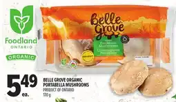 Metro BELLE GROVE ORGANIC PORTABELLA MUSHROOMS offer