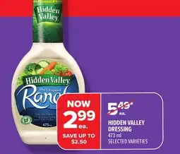 Metro HIDDEN VALLEY DRESSING offer
