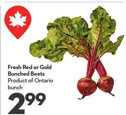 Longo's Fresh Red or Gold Bunched Beets offer