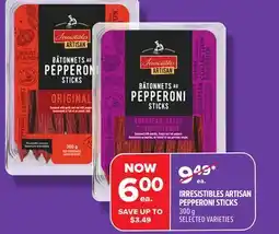 Metro IRRESISTIBLES ARTISAN PEPPERONI STICKS offer