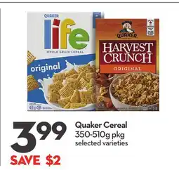 Longo's Quaker Cereal offer
