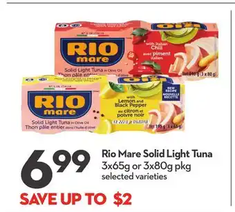 Longo's Rio Mare Solid Light Tuna offer