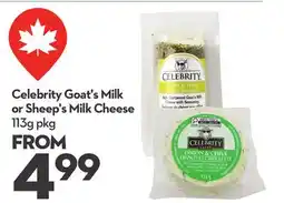 Longo's Celebrity Goat's Milk or Sheep's Milk Cheese offer