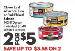 Longo's Albacore Tuna or Pink Flaked Salmon offer