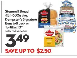 Longo's Bread 454-600g pkg, Signature Buns 6-8 pack or Tortillas 10˝ offer