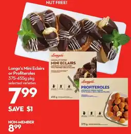 Longo's Mini Eclairs or Profiteroles offer