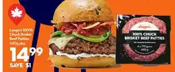 Longo's 100% Chuck Brisket Beef Patties offer