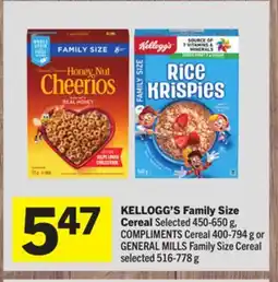 Foodland KELLOGG'S Family Size Cereal offer