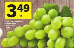 Foodland Extra Large Seedless Green Grapes offer