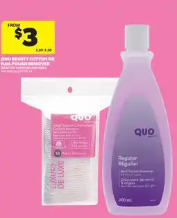 Real Canadian Superstore QUO BEAUTY COTTON OR NAIL POLISH REMOVER offer