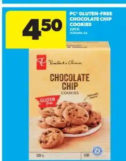 Real Canadian Superstore PC GLUTEN-FREE CHOCOLATE CHIP COOKIES, 220 G offer