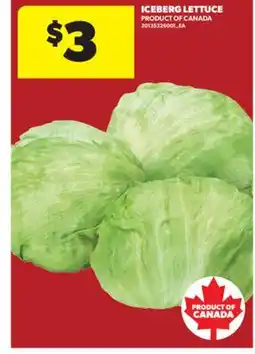 Real Canadian Superstore ICEBERG LETTUCE offer
