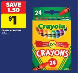 Real Canadian Superstore CRAYOLA CRAYONS, 24'S offer