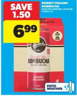 Real Canadian Superstore REMEDY ORGANIC KOMBUCHA, 4X355 ML offer