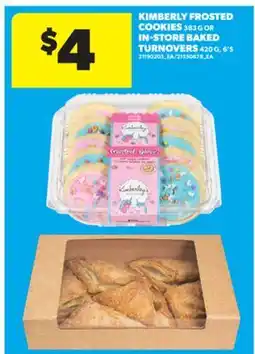 Real Canadian Superstore KIMBERLY FROSTED COOKIES 383 G OR IN-STORE BAKED TURNOVERS 420 G, 6'S offer