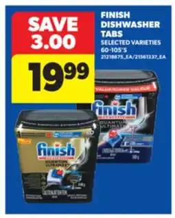 Real Canadian Superstore FINISH DISHWASHER TABS, 60-105' S offer