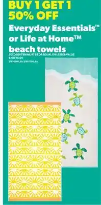 Real Canadian Superstore Everyday Essentials or Life at Home beach towels offer