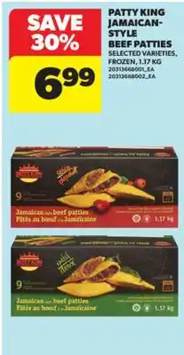 Real Canadian Superstore PATTY KING JAMAICAN-STYLE BEEF PATTIES, 1.17 KG offer