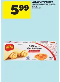 Real Canadian Superstore ALFA PUFF PASTRY, 850 G offer
