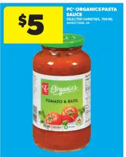 Real Canadian Superstore PC ORGANICS PASTA SAUCE, 700 ML offer