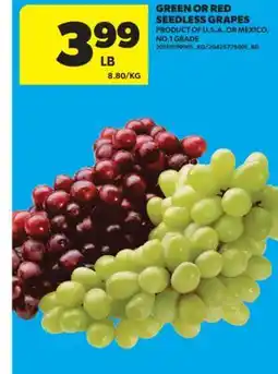 Real Canadian Superstore GREEN OR RED SEEDLESS GRAPES offer