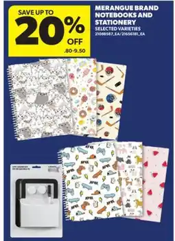 Real Canadian Superstore MERANGUE BRAND NOTEBOOKS AND STATIONERY offer