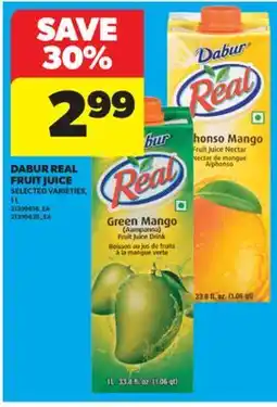 Real Canadian Superstore DABUR REAL FRUIT JUICE, 1 L offer