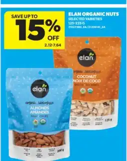Real Canadian Superstore ELAN ORGANIC NUTS, 125-225 G offer