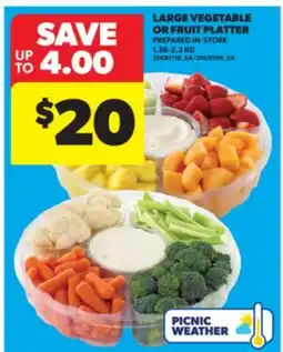 Real Canadian Superstore LARGE VEGETABLE OR FRUIT PLATTER, 1.58-2.2 KG offer