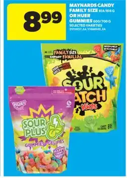 Real Canadian Superstore MAYNARDS CANDY FAMILY SIZE 814/816 G OR HUER GUMMIES 600/700 G offer