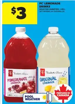 Real Canadian Superstore PC LEMONADE DRINKS, 1.89 L offer