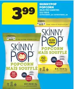 Real Canadian Superstore SKINNYPOP POPCORN, 125/150 G offer